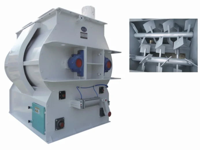 500 - 2000 Kg/H High Efficiency Poultry Feed Processing Feed Horizontal Mixer for Fish Cattle Goat Sheep Pig Chicken