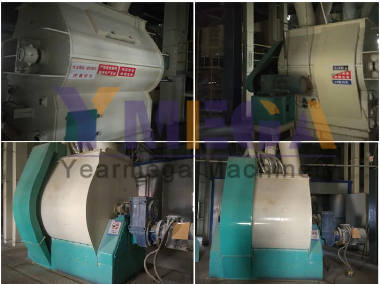 Industrial Double Shaft Paddle Mixing Animal Poultry Fish Feed Mill Mixer Price