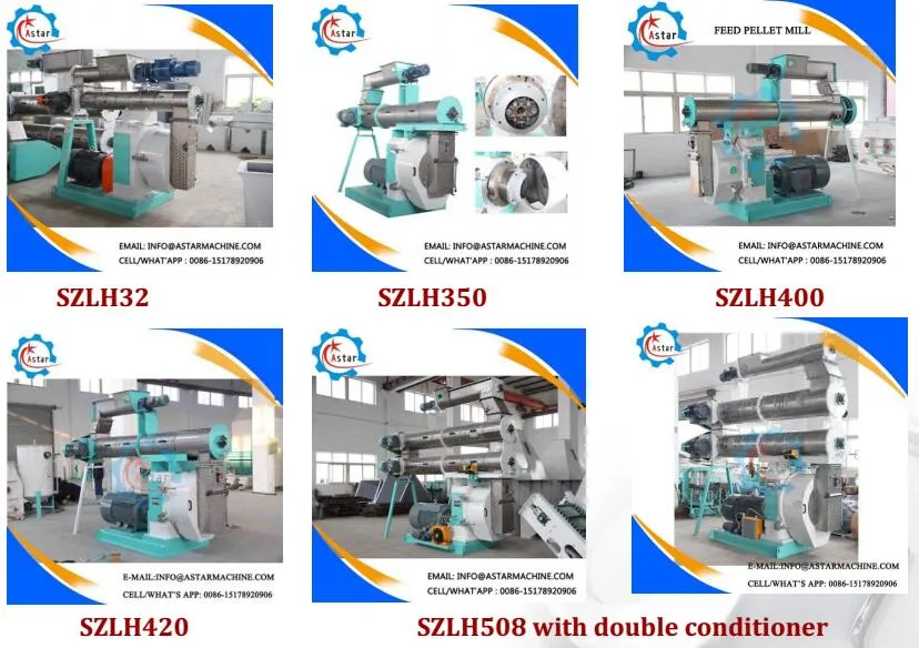 Szlh508 Livestock Feed Pellet Mill Machine with Automatic Lubrication Oil Cooling Machine
