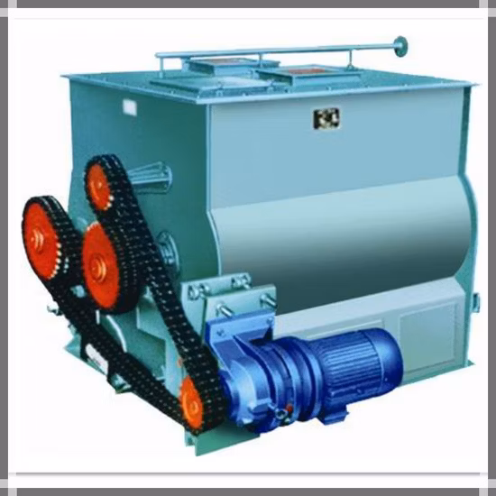Paddle Type Double Shaft Horizontal Poultry Feed Mixer Machine