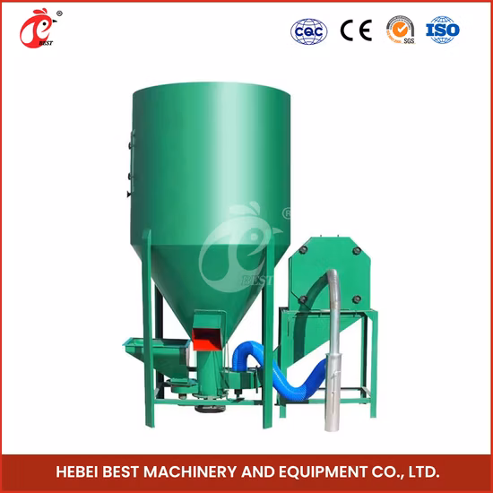 Bestchickencage Feed Crushing Mixer China Poultry Feed Grinder and Mixer Manufacturing ODM Custom Small Footprint Animal Feed Grinder and Mixer for Chicken