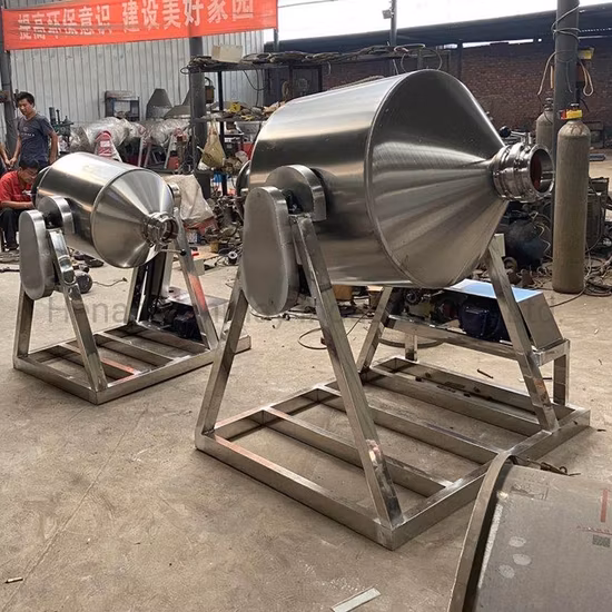 Small Poultry Feed Blender Rotary Drum Food Mixer Stainless Steel