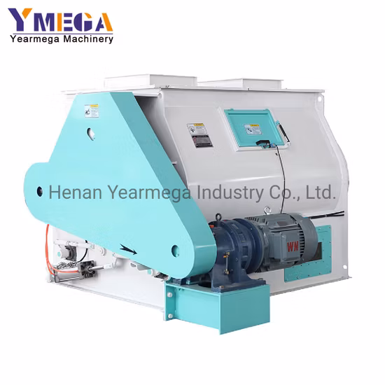 Industrial Double Shaft Paddle Mixing Animal Poultry Fish Feed Mill Mixer Price