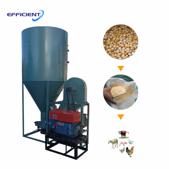Animal Feed Vertical Mill and Food Mixer Machine Price Good Poultry Chicken Feed Mixer Grinder