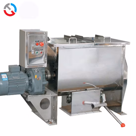 Stainless Horizontal Type Ribbon Mixer Double Screw Ribbon Blender Mixing Machine for Mushroom Food Feed Dry Powder