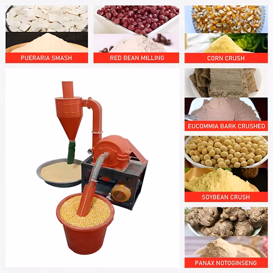Grain Grass Rice Husk Hammer Mill Feed Machines for Feed Production